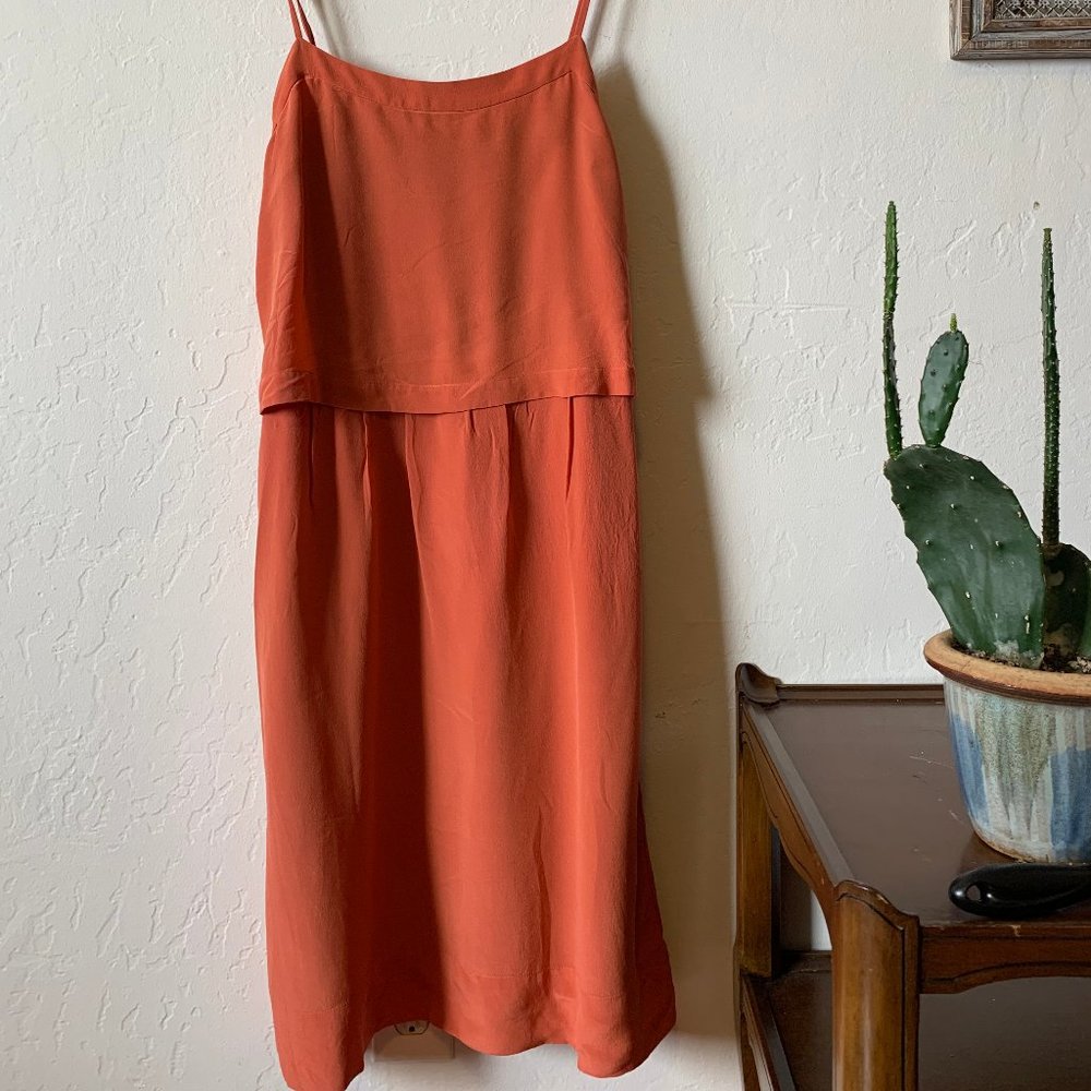 Coral Silk Madewell Dress
